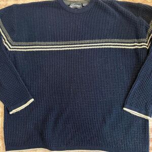 Point-zero Men's Navy and Blue Jumper